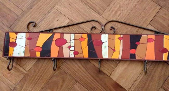 Perchero de mosaico